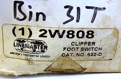 LINEMASTER 632-D 2W808 CLIPPER 125/250 VAC 20 A 1 HP General Purpose Foot Switch