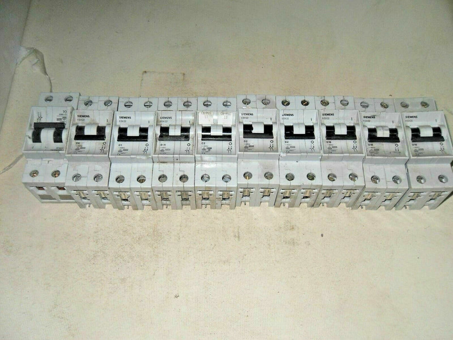 10 Siemens 5SX22 Circuit Breakers