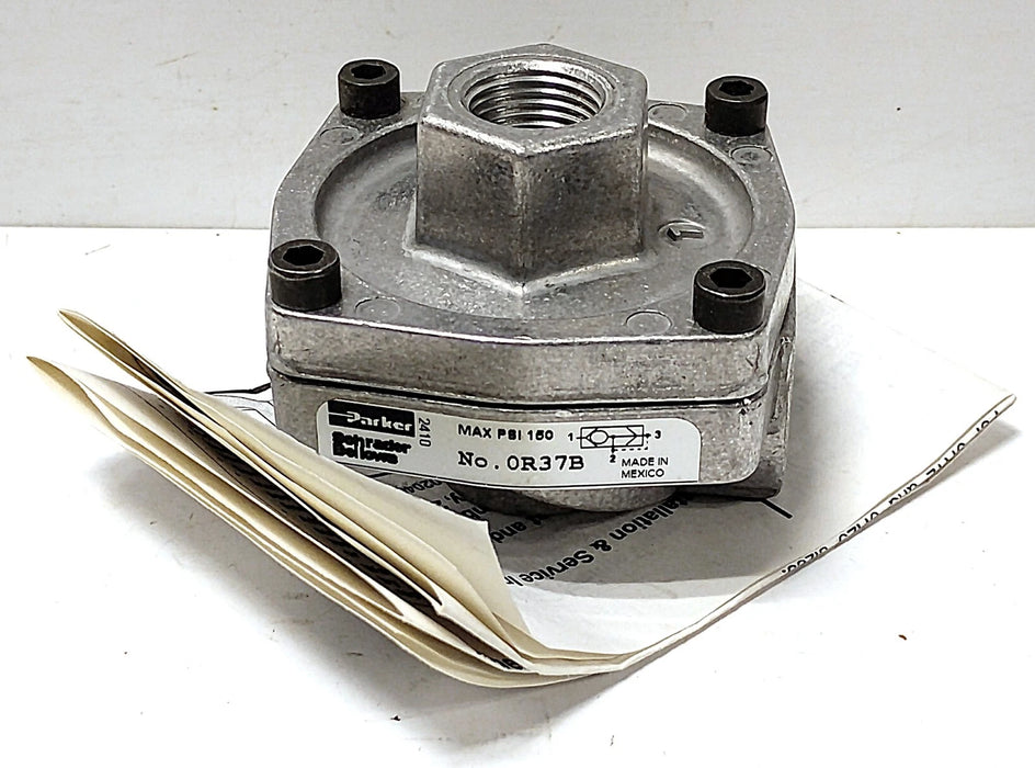 Parker OR37B 0R37B 3-150 psi Aluminum Quick Exhaust Valve w/ 3/8 in NPTF Port