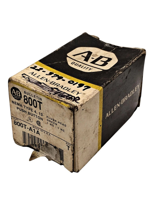 Allen-Bradley 800T-A1A Series T 30.5 mm Pushbutton w/ Flush Green Head