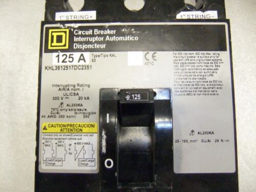 Square D Circuit Breaker 125A KHL3612517DC2351