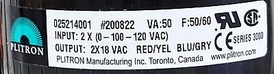 Plitron 025214001 200822 VA-50 Toroidal Step-Down Power Transformer