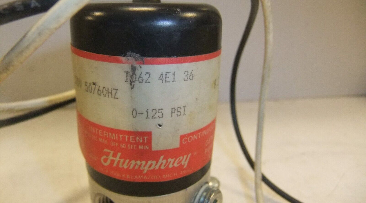 Humphrey Solenoid Valve 0624E136 0-125 120V