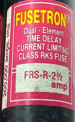 Bussmann FRS-R-2-1/2 600 V AC 2-1/2 A Class RK5 Current-Limiting Time-Delay Fuse