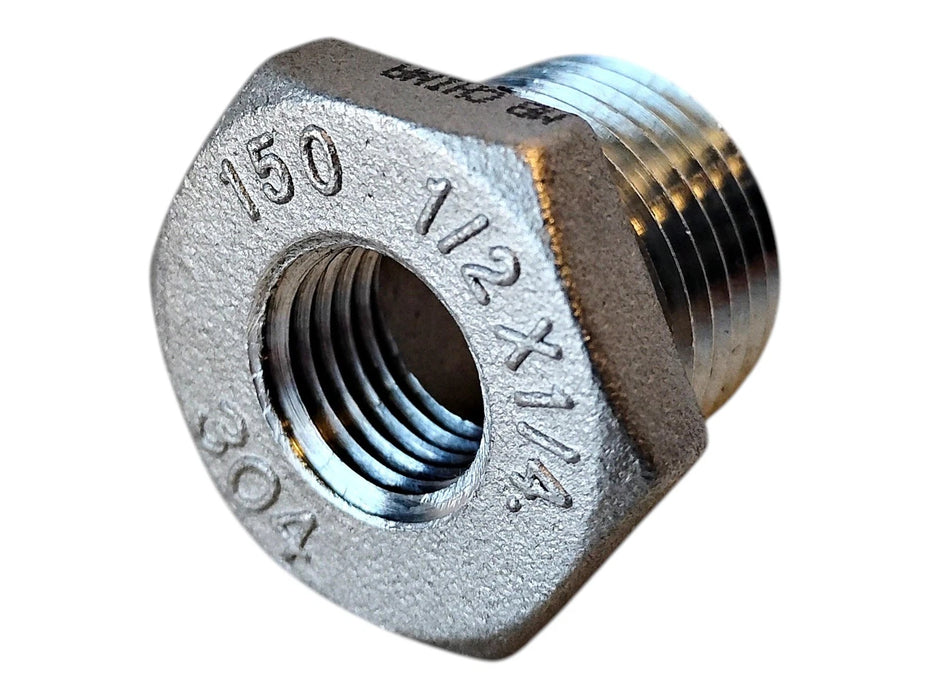 Merit Brass K414-0804 1/2" x 1/4" MNPT x FNPT Hex Head Pipe Bushing - Lot of 15