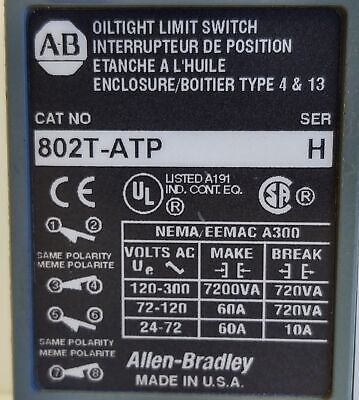 Allen-Bradley 802T-ATP Rotary Gear Limit Switch