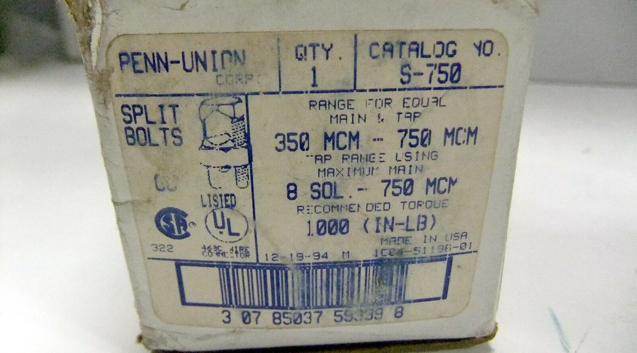 Penn Union S-750 Spilt Bolt Connector