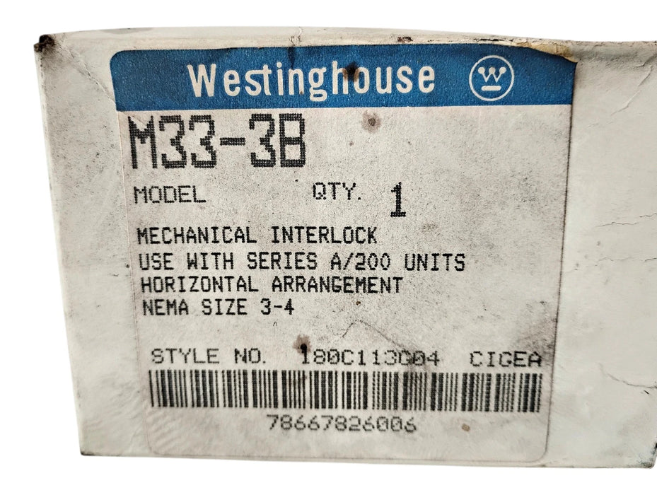 Westinghouse M33-3B Mechanical Interlock for A200 NEMA 3-4 Starters