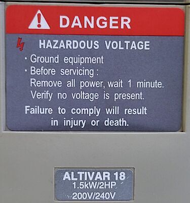 Telemecanique Square D ATV18U29M2 Programmable Variable Frequency Drive