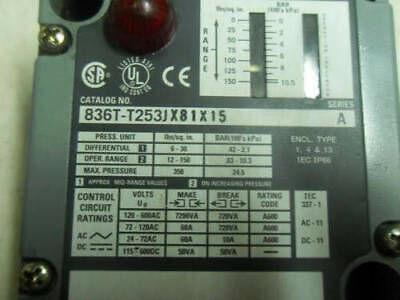 Allen-Bradley 836t-T253jx81x15 Pressure Control Switch