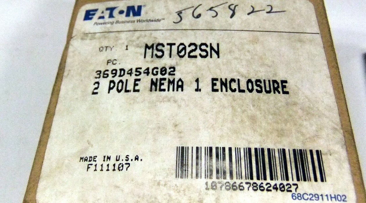 Eaton 2 Pole Motor Starter MST02SN