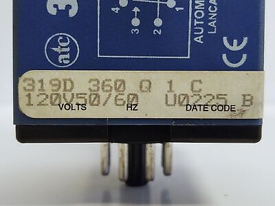 ATC 319D-360-Q-1-C 7A 1/16hp On-Delay Adjustable Solid State Time Delay Relay