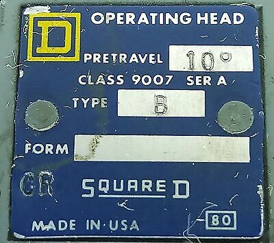 Square D 9007C54B2 600 V 10 A Rotary Gear Limit Switch