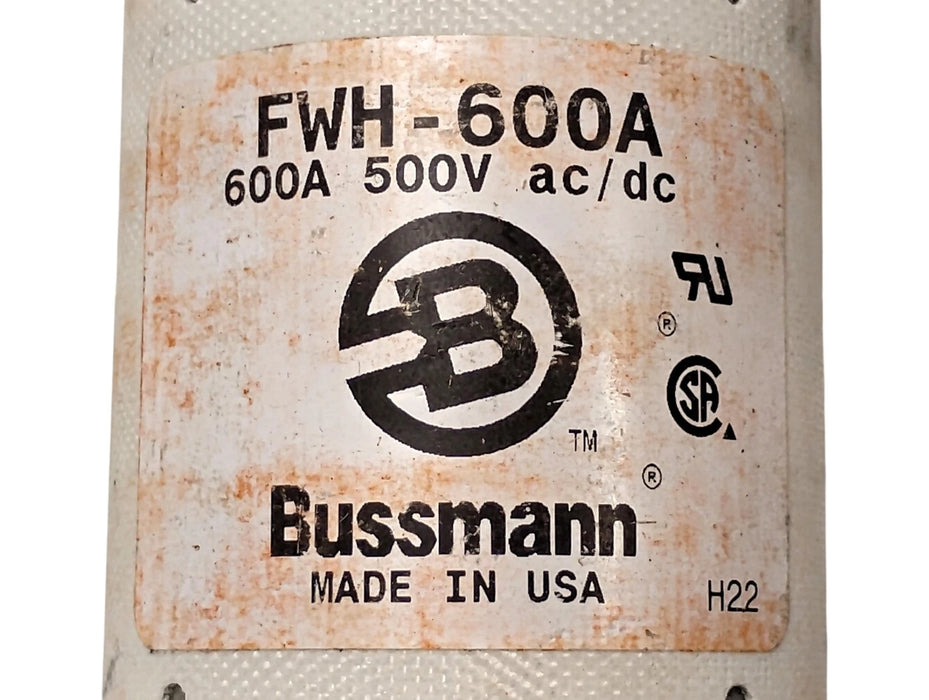 Bussmann FWH-600A 600VAC/300VDC 600 A Fast-Acting Fuse