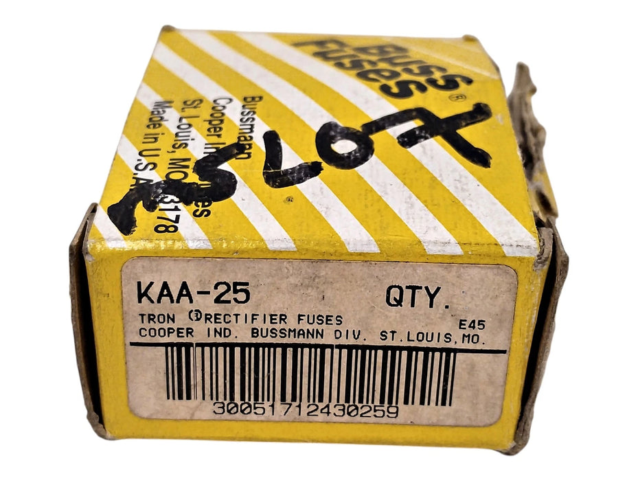 Bussmann KAA-25 130 V AC 25 A Current-Limiting Fast-Acting Rectifier Fuses