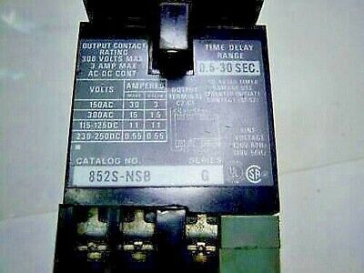 Allen-Bradley SS Time Delay Relay 852S-NSB .5-30 S