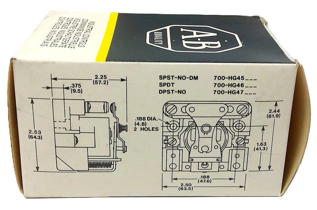 Allen-Bradley 700-HG45A1 120 V AC 30 A Type H Control Relay