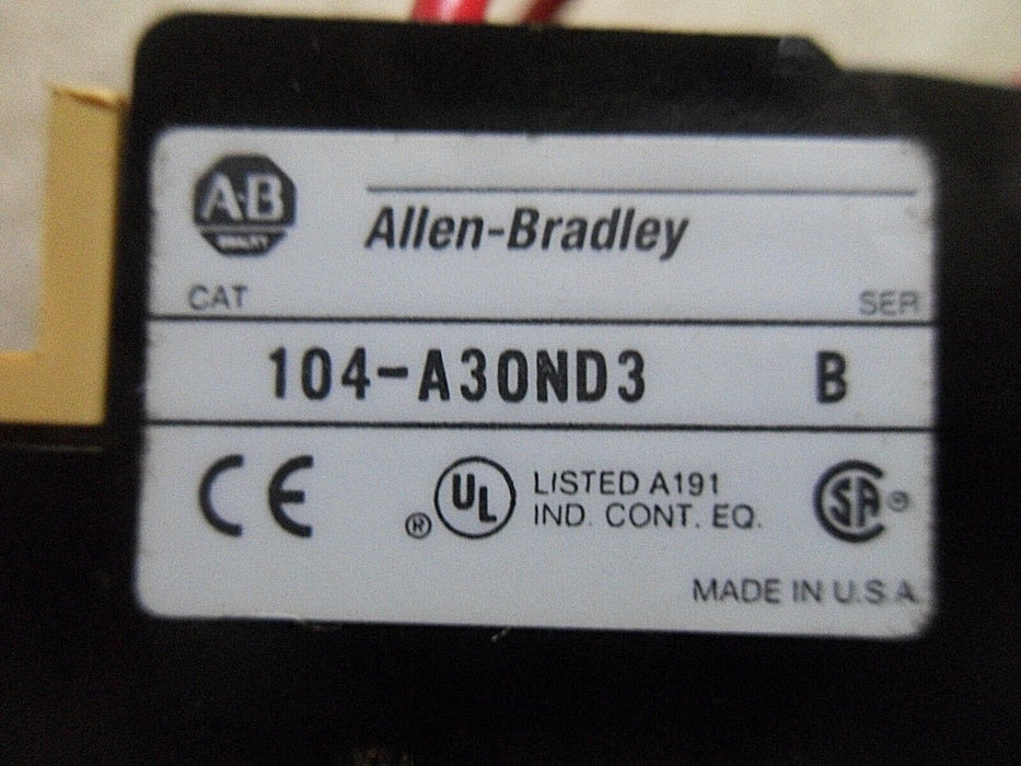 Allen-Bradley 105-A30NDKOV Contactor Relay Assembly