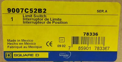 Square D 9007-C52B2 600 V AC Rotary Gear Limit Switch