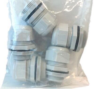 BIMED BSPX-14-W 1" NPT Liquid-Tight Industrial Cable Glands - Qty 5
