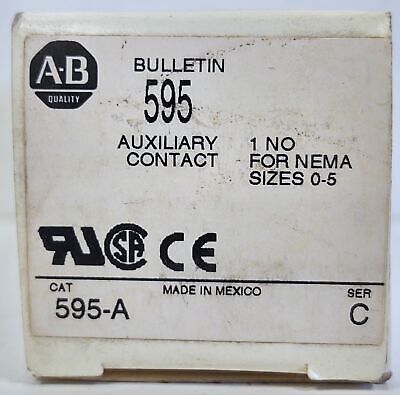 Allen-Bradley 595-A Ser C Auxiliary Contact for Motor