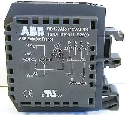 ABB 1SNA610011R2500 110 V AC 5 A Interface Relay Module