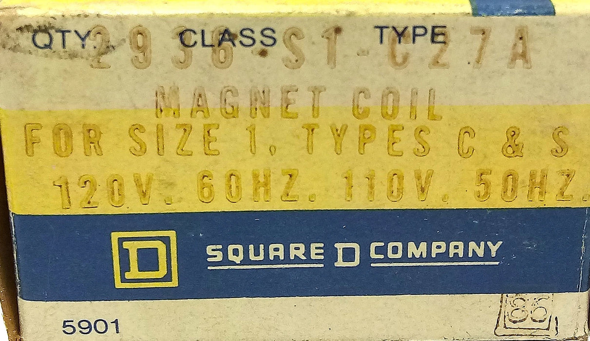 Square D 2936-S1-C27A 110/120 V AC Coil for Contactor