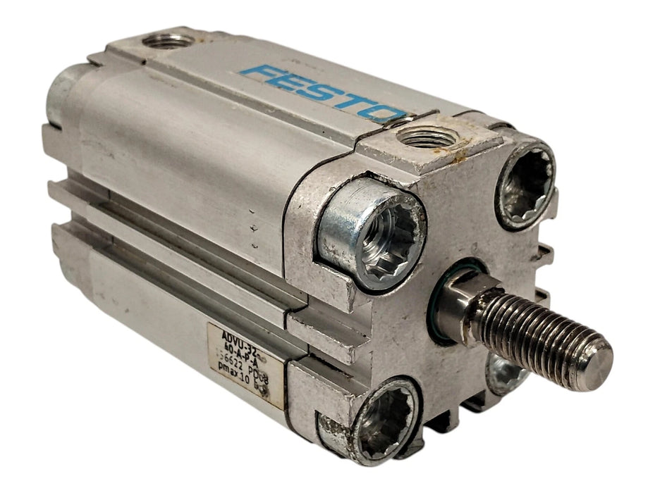 Festo ADVU-32-40-A-P-A 10 bar Pneumatic Cylinder w/ 32 mm Bore and 40 mm Stroke