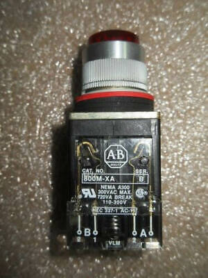 Allen-Bradley 800MR-QB06 Red Push Button Pilot Light