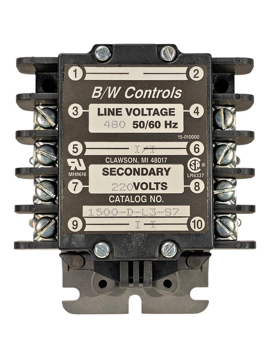 BW Controls 1500-D-L3-S7 480 VAC Primary 220 VAC Secondary Liquid Level Control