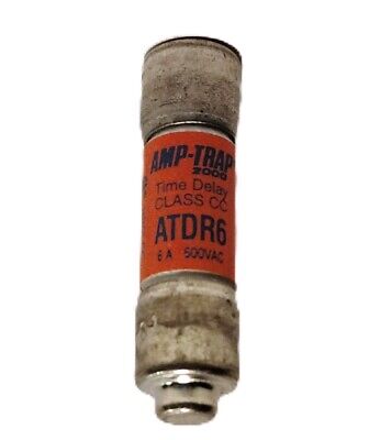 Ferraz Shawmut ATDR6 600 V AC 6 A Class CC Current-Limiting Time-Delay Fuses