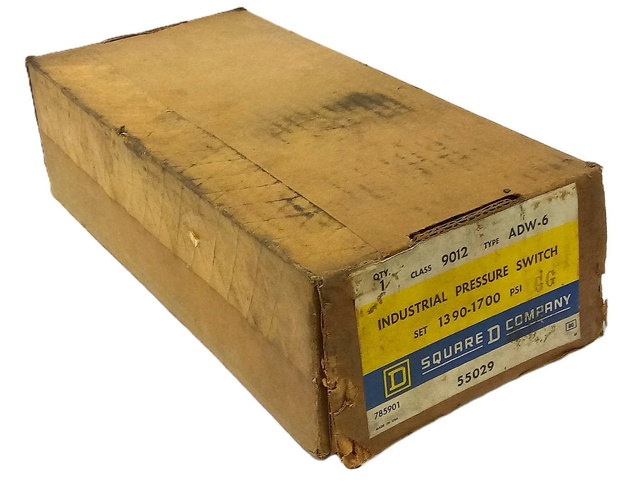 Square D 9012-ADW-6 400-3000 psi Pressure Switch w/ 210-500 psi Differential