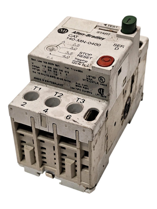 Allen-Bradley 140-MN-0400 Ser C 660 V AC 2.4-4.0 A Manual Starter
