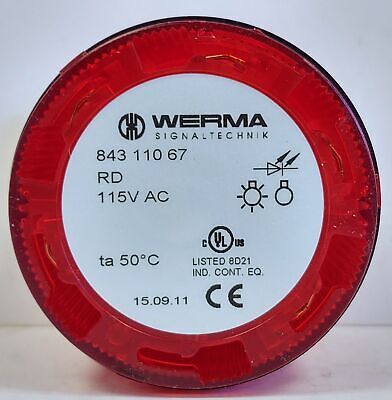 WERMA 843.110.67 LED Red Blinking Stacklight