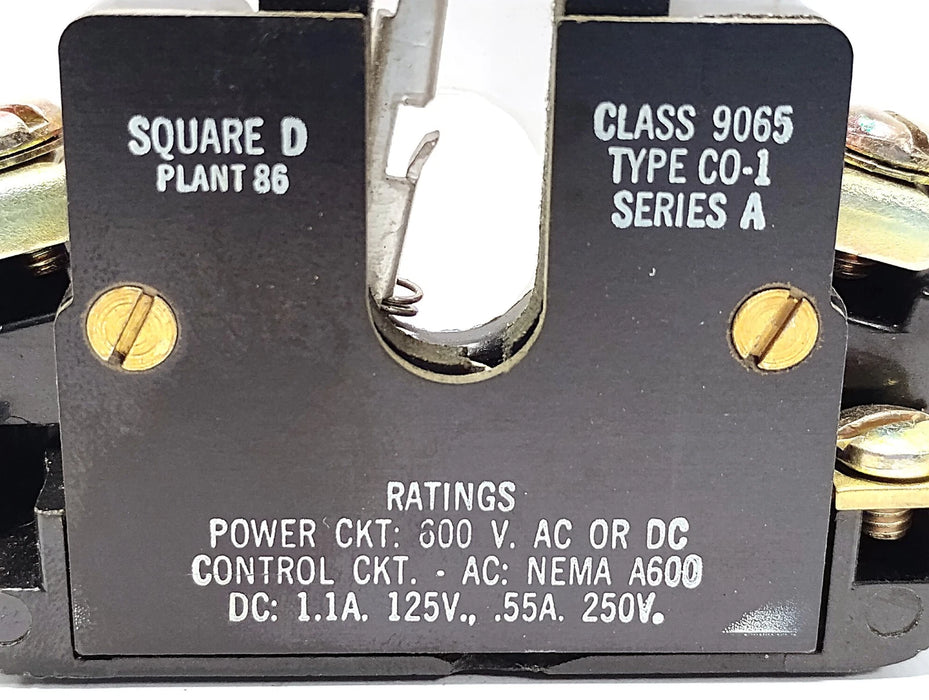 Square D 9065-CO-1 600 V AC 25 A 1-Pole Melting Alloy Overload Protection Relay