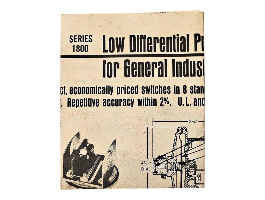 Dwyer 1823-0 Low Differential Pressure Switch