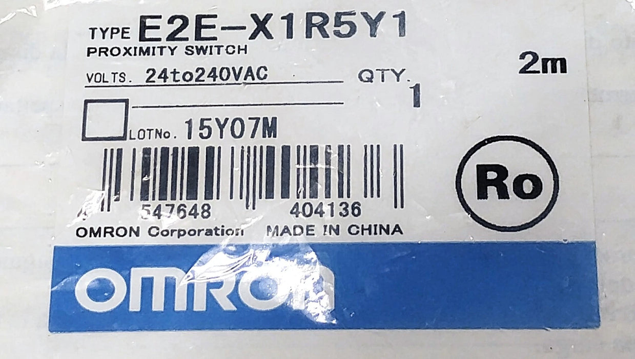 Omron E2E-X1R5Y1 24-240 VAC Shielded Inductive Proximity Sensor