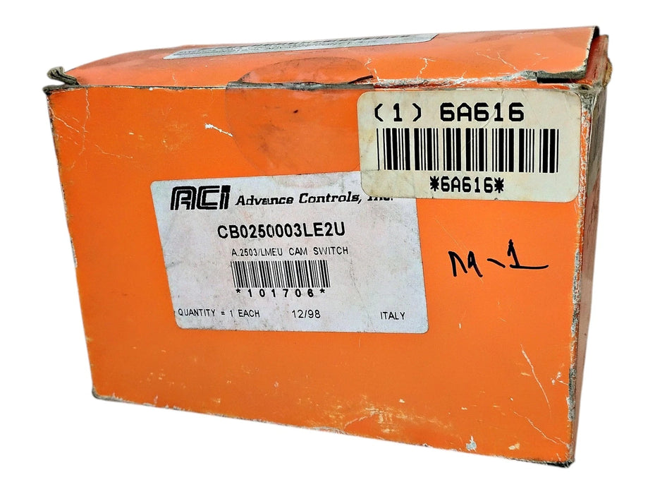 Advance Controls Inc. CB0250003LE2U 600 V AC 25 A Cam Switch