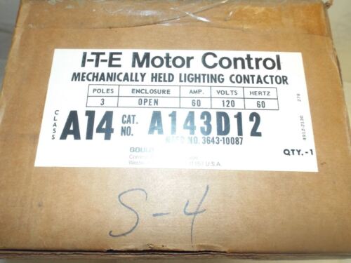 Gould LIGHTING CONTACTOR A143D12