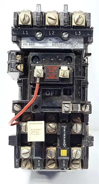 Allen-Bradley 509-BOD Ser B NEMA 1 Full Voltage Non-Reversing Starter