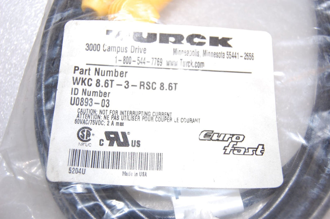 Turck WKC-8.6T-3 -RSC-8.6T Cable