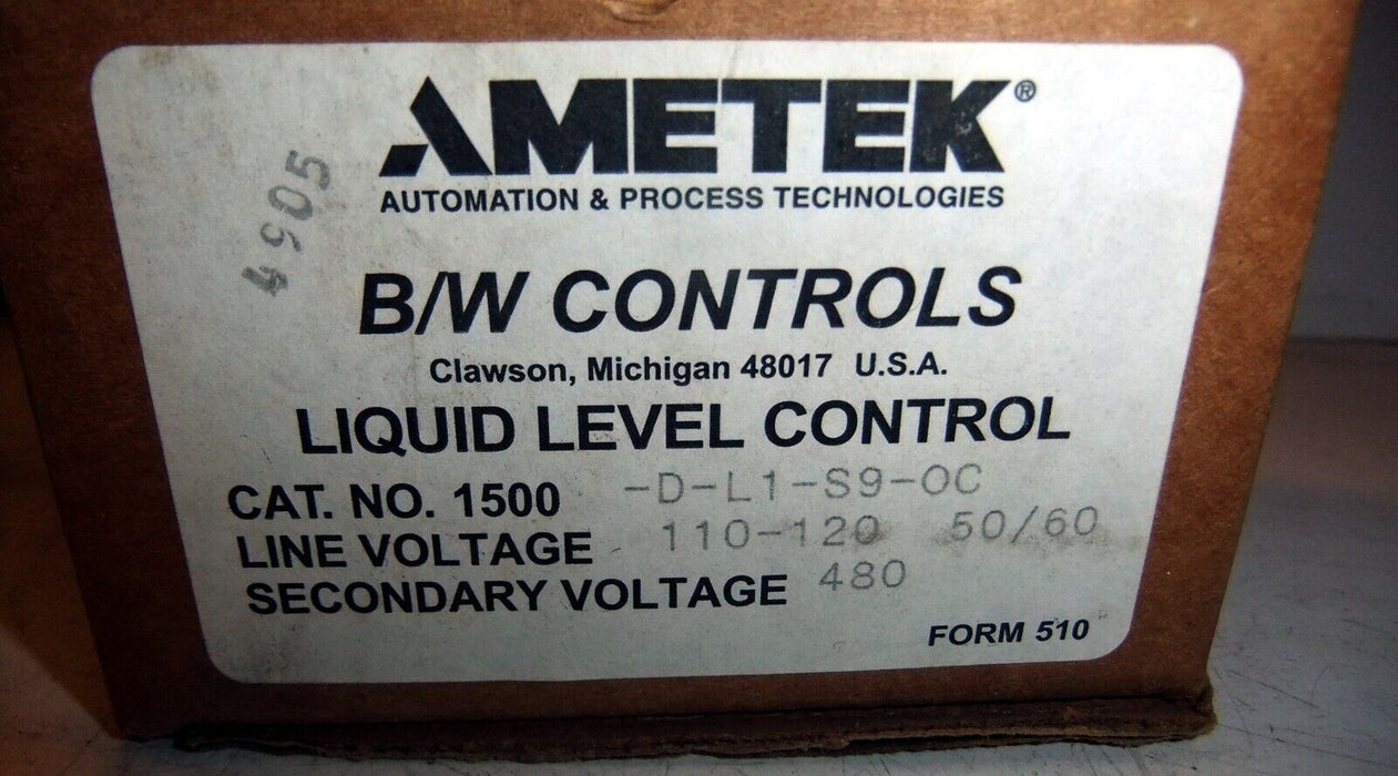 Ametek 1500-D-L1-S9-OC Liquid Level Control