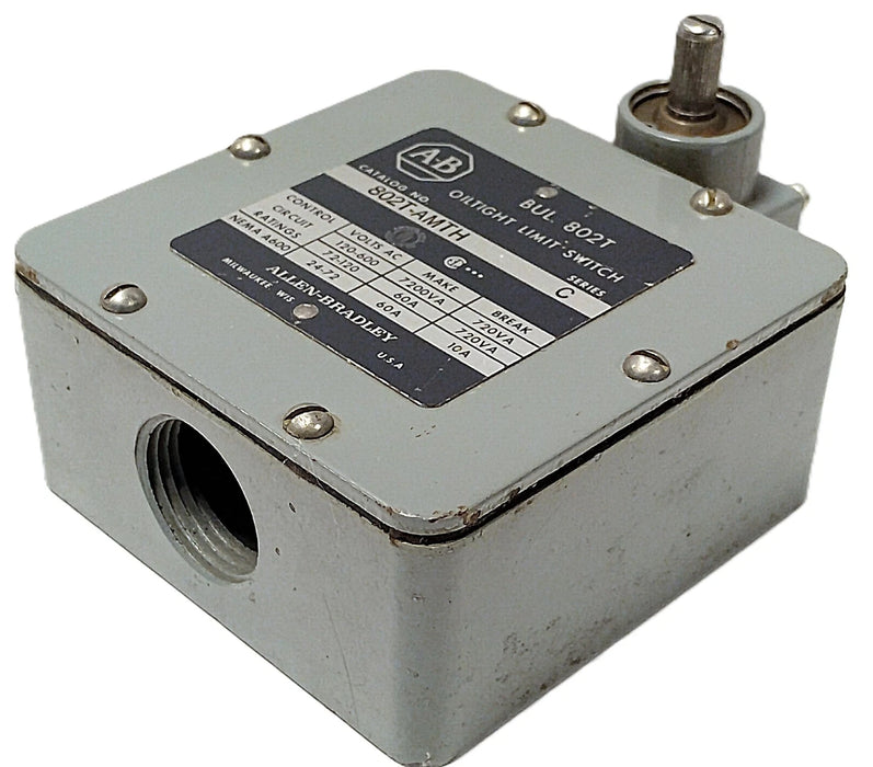 Allen-Bradley 802T-AMTH Ser C 600 V AC 10 A Maintained Rotary Gear Limit Switch