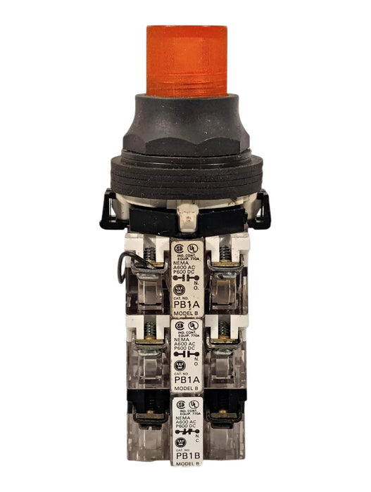 Westinghouse PB2GV0V7 120 V AC/DC Push-To-Test Orange Pilot Light