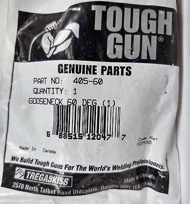 Tregaskiss 405-60 TOUGH GUN Replacement 60 Degree Gooseneck for Mig Welding