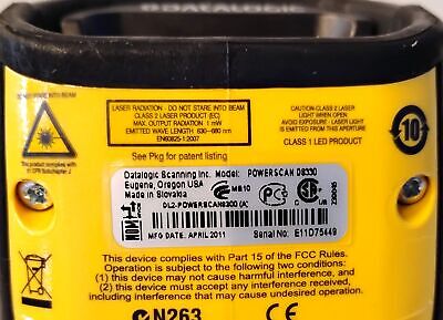 Datalogic PD8330 D8330 Powerscan 8000 Barcode Scanner