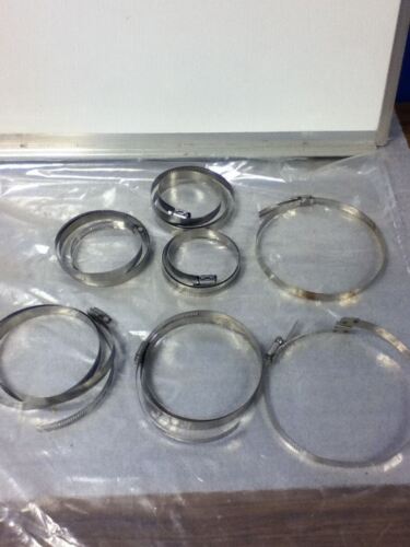 LOT OF 7 DIFFERENT SIZED BRIDGED CLAMPS