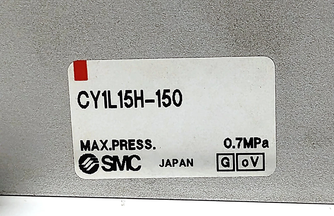 SMC CY1L15H-150 0.7 MPa Magnetically Coupled Rodless Cylinder w/ Ball Bushing