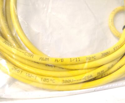 Allen-Bradley 889D-R4AC-5 PLC Cable w/ 1 4 Pin DC Micro M12 90¬∞ Angle Connector