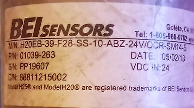 BEI H20EB-39-F28-SS-10-ABZ-24V/OCR-SM14--S 01039-263 24VDC Rotary Encoder
